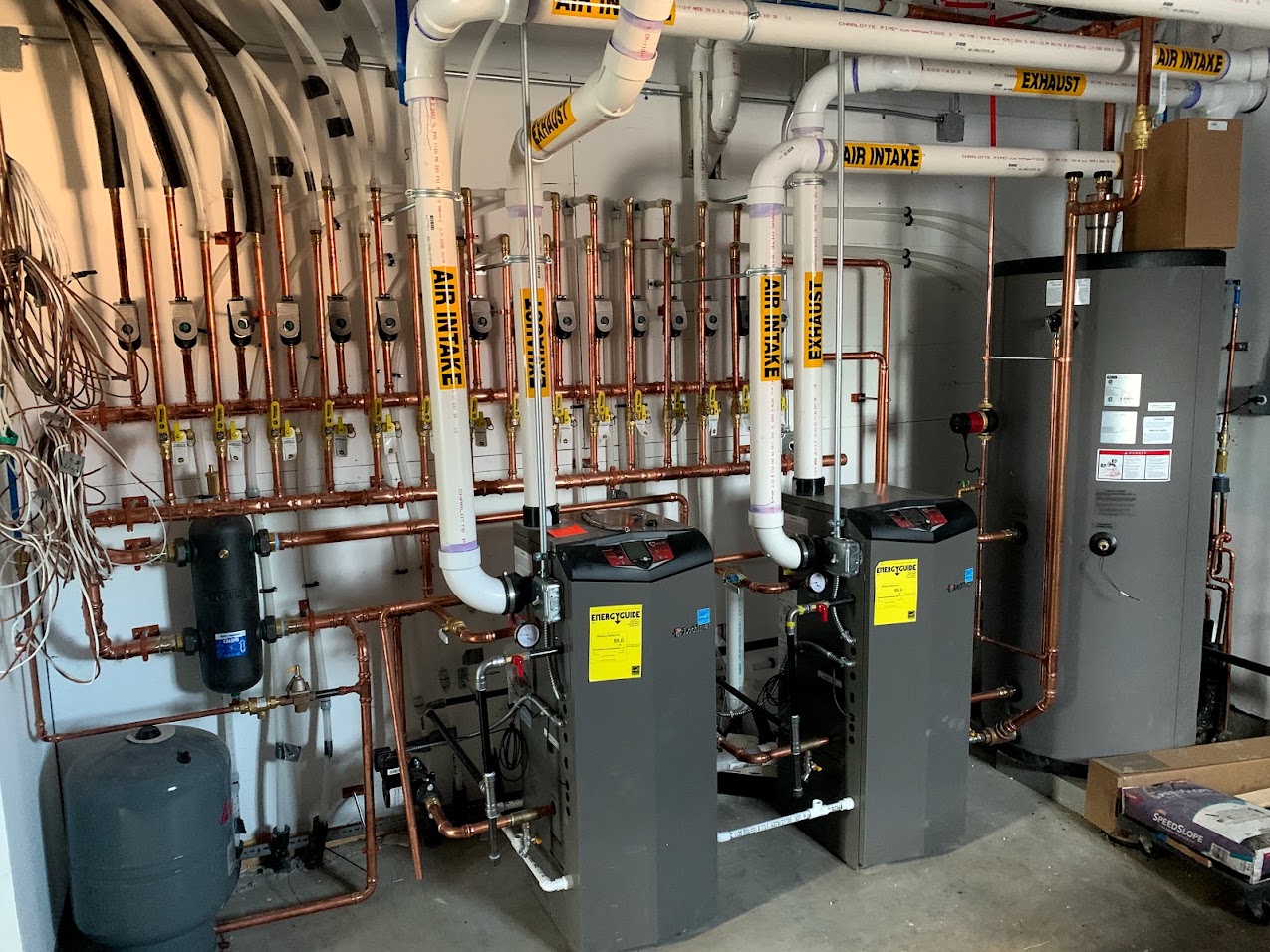 Twin boiler installation at veterans home